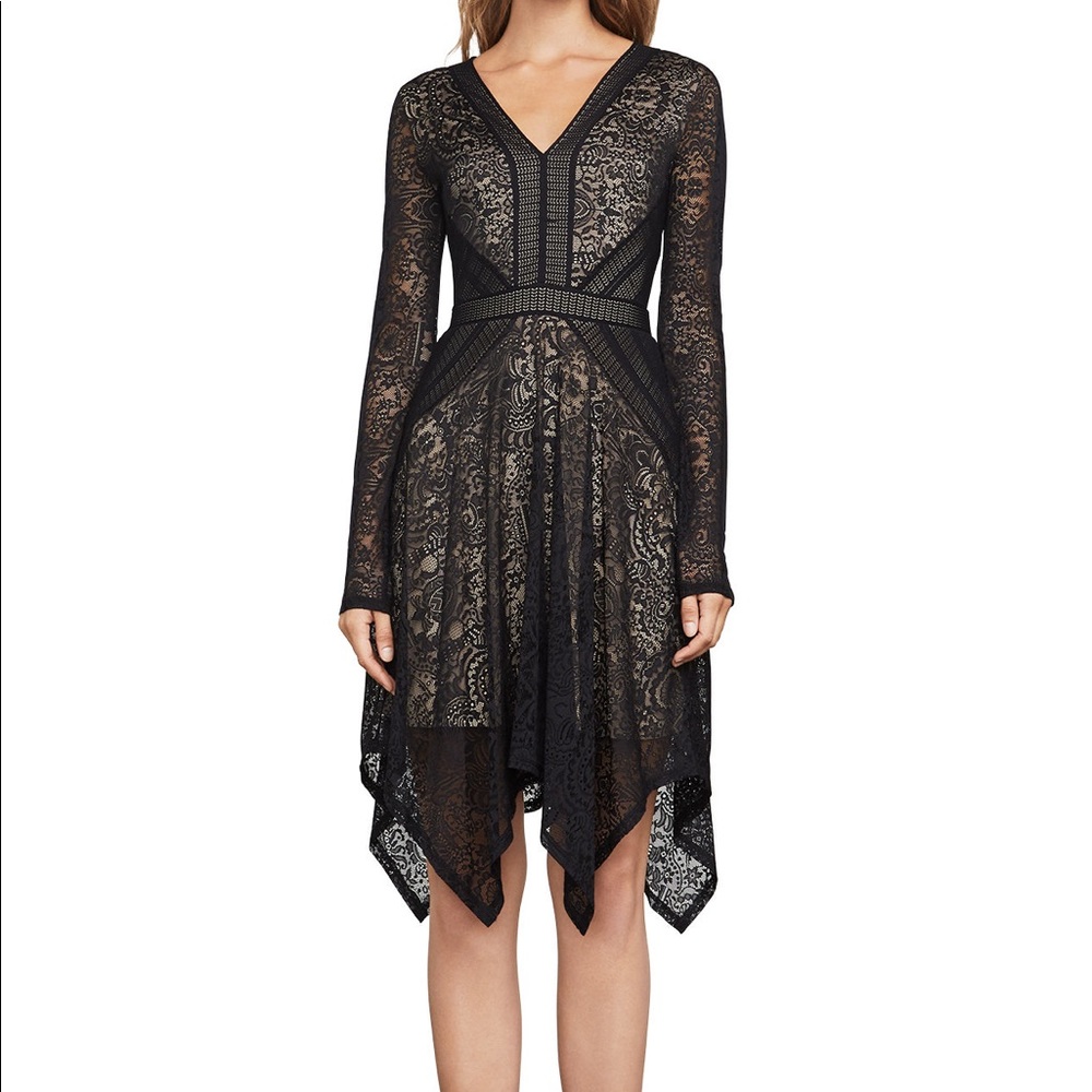 BCBG Alex Lace Handkerchief Dress